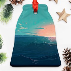 Ai Generated Ocean Sea Water Anime Nautical Bell Ornament (two Sides)