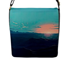 Ai Generated Ocean Sea Water Anime Nautical Flap Closure Messenger Bag (l) by Pakemis