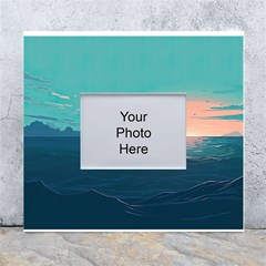 Ai Generated Ocean Sea Water Anime Nautical White Wall Photo Frame 5  X 7 