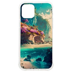 Tropical Island Fantasy Landscape Palm Trees Ocean Iphone 12/12 Pro Tpu Uv Print Case by Pakemis