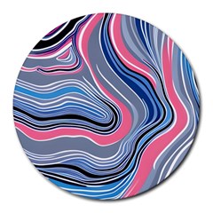 Fluid Abstract Art Round Mousepad by GardenOfOphir