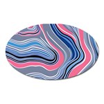 Fluid Abstract Art Oval Magnet Front