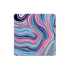 Fluid Abstract Art Square Magnet by GardenOfOphir