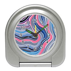 Fluid Abstract Art Travel Alarm Clock by GardenOfOphir