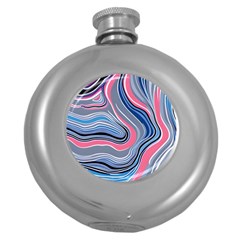 Fluid Abstract Art Round Hip Flask (5 Oz) by GardenOfOphir