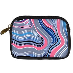 Fluid Abstract Art Digital Camera Leather Case by GardenOfOphir