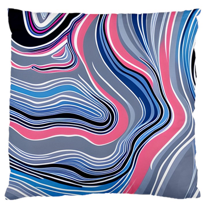 Fluid Abstract Art Large Premium Plush Fleece Cushion Case (One Side)