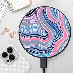 Fluid Abstract Art Wireless Fast Charger(black) by GardenOfOphir