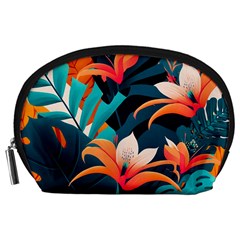 Tropical Flowers Floral Floral Pattern Patterns Accessory Pouch (large)