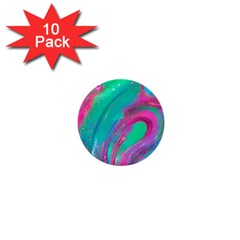 Fluid Art Background 1  Mini Buttons (10 Pack)  by GardenOfOphir