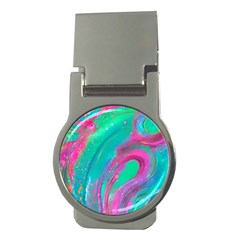 Fluid Art Background Money Clips (round)  by GardenOfOphir