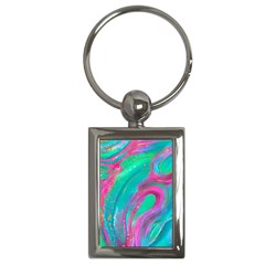 Fluid Art Background Key Chain (rectangle) by GardenOfOphir