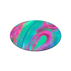 Fluid Art Background Sticker (oval) by GardenOfOphir