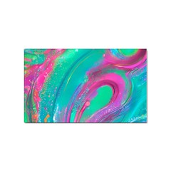 Fluid Art Background Sticker (rectangular) by GardenOfOphir