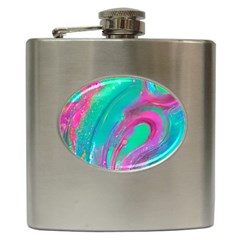 Fluid Art Background Hip Flask (6 Oz) by GardenOfOphir