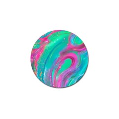 Fluid Art Background Golf Ball Marker by GardenOfOphir