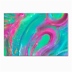 Fluid Art Background Postcards 5  X 7  (pkg Of 10) by GardenOfOphir