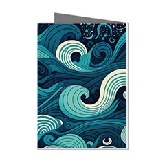 Waves Ocean Sea Abstract Whimsical Abstract Art Mini Greeting Cards (pkg Of 8) by Pakemis