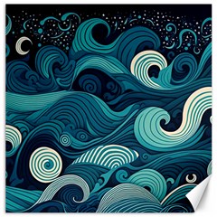 Waves Ocean Sea Abstract Whimsical Abstract Art Canvas 20  X 20  by Pakemis