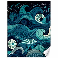 Waves Ocean Sea Abstract Whimsical Abstract Art Canvas 18  X 24  by Pakemis