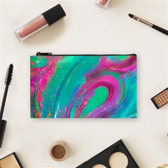 Fluid Art Background Cosmetic Bag (small) by GardenOfOphir