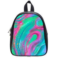 Fluid Art Background School Bag (small) by GardenOfOphir