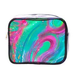 Fluid Art Background Mini Toiletries Bag (one Side) by GardenOfOphir