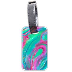 Fluid Art Background Luggage Tag (two Sides) by GardenOfOphir