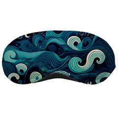 Waves Ocean Sea Abstract Whimsical Abstract Art Sleeping Mask by Pakemis