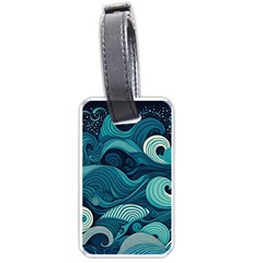 Waves Ocean Sea Abstract Whimsical Abstract Art Luggage Tag (one Side) by Pakemis