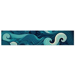 Waves Ocean Sea Abstract Whimsical Abstract Art Small Premium Plush Fleece Scarf