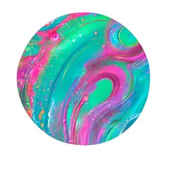 Fluid Art Background Mini Round Pill Box by GardenOfOphir