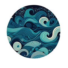 Waves Ocean Sea Abstract Whimsical Abstract Art Mini Round Pill Box (pack Of 5) by Pakemis