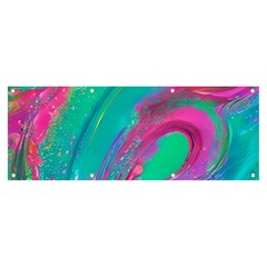 Fluid Art Background Banner And Sign 8  X 3  by GardenOfOphir