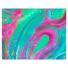 Fluid Art Background One Side Premium Plush Fleece Blanket (medium) by GardenOfOphir