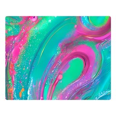 Fluid Art Background One Side Premium Plush Fleece Blanket (large) by GardenOfOphir