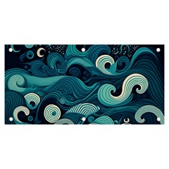 Waves Ocean Sea Abstract Whimsical Abstract Art Banner And Sign 6  X 3  by Pakemis