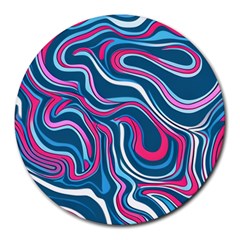 Liquid Art Pattern Round Mousepad by GardenOfOphir