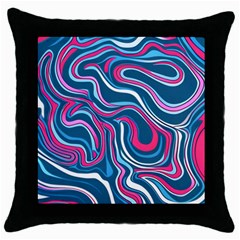 Liquid Art Pattern Throw Pillow Case (black) by GardenOfOphir