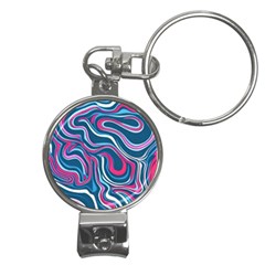 Liquid Art Pattern Nail Clippers Key Chain by GardenOfOphir