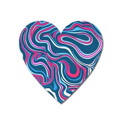 Liquid Art Pattern Heart Magnet by GardenOfOphir