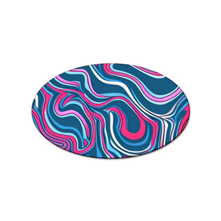 Liquid Art Pattern Sticker Oval (10 pack)