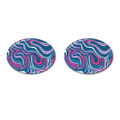 Liquid Art Pattern Cufflinks (oval) by GardenOfOphir