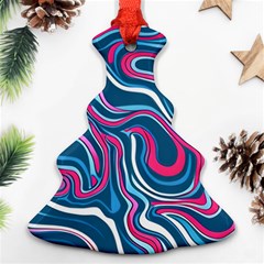 Liquid Art Pattern Christmas Tree Ornament (two Sides) by GardenOfOphir