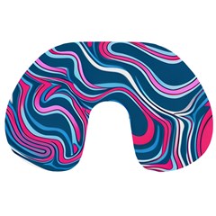 Liquid Art Pattern Travel Neck Pillow by GardenOfOphir