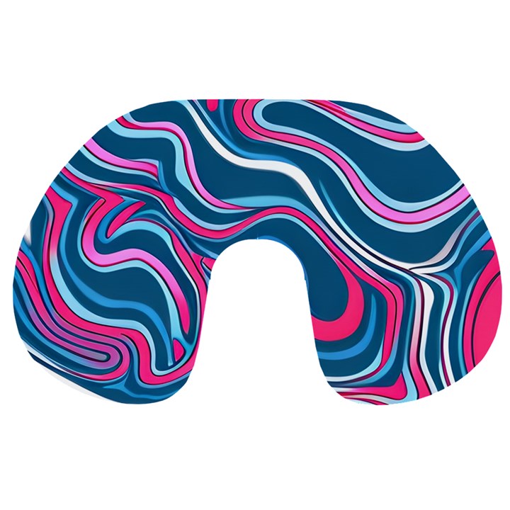 Liquid Art Pattern Travel Neck Pillow