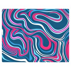 Liquid Art Pattern One Side Premium Plush Fleece Blanket (medium) by GardenOfOphir