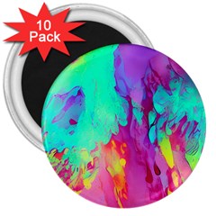 Fluid Background 3  Magnets (10 Pack)  by GardenOfOphir