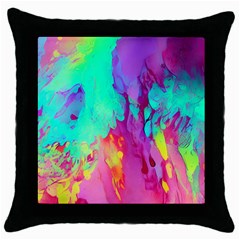 Fluid Background Throw Pillow Case (black) by GardenOfOphir