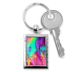 Fluid Background Key Chain (rectangle) by GardenOfOphir